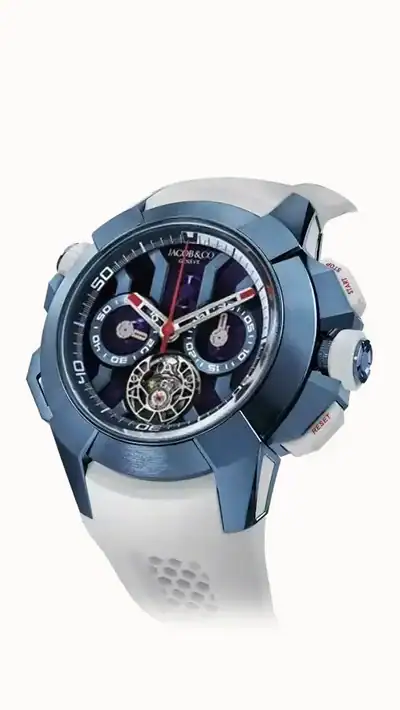 Jacob & Co. Epic X Chrono Tourbillon — Blue Titanium II EC360.20.AD.AA.A