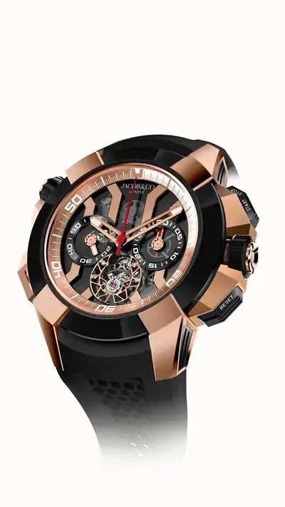 Jacob & Co. Epic X Chrono Tourbillon — Rose Gold and Titanium EC360.42.AB.AA.A