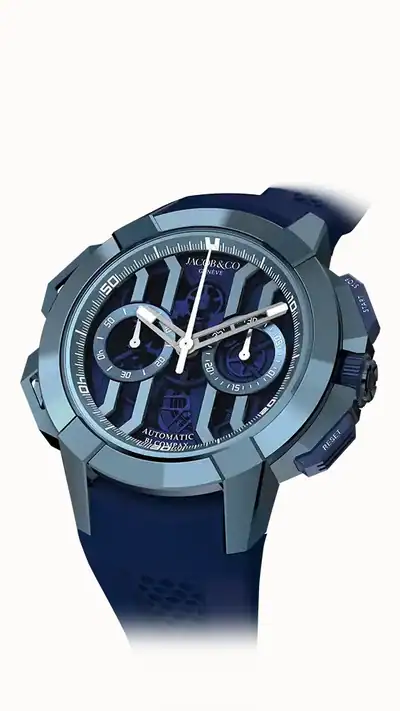 Jacob & Co. Epic X Chrono 44MM — Blue Titanium EC400.22.AF.AA.A