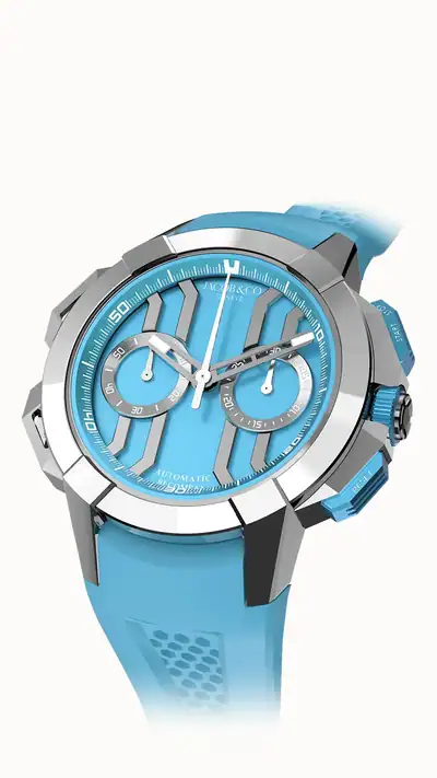 Jacob & Co. Epic X Chrono 44MM — Titanium (Light Blue) EC430.20.AA.AB.A