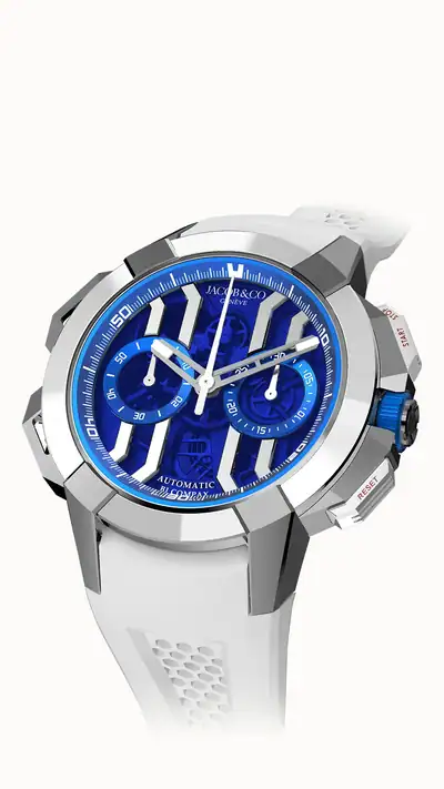 Jacob & Co. Epic X Chrono 44MM — Titanium (Blue) EC430.20.AB.AA.A