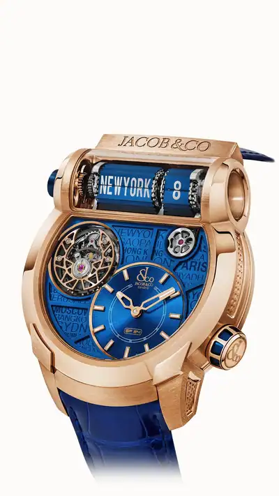 Jacob & Co. Epic SF24 Tourbillon — Rose Gold Blue City Dial ES102.40.NS.AB.A