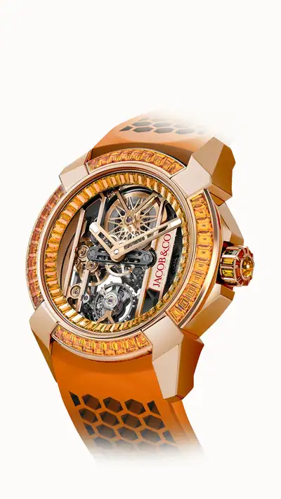 Jacob & Co. Epic X Baguette — Orange Sapphires EX100.43.BE.AA.A