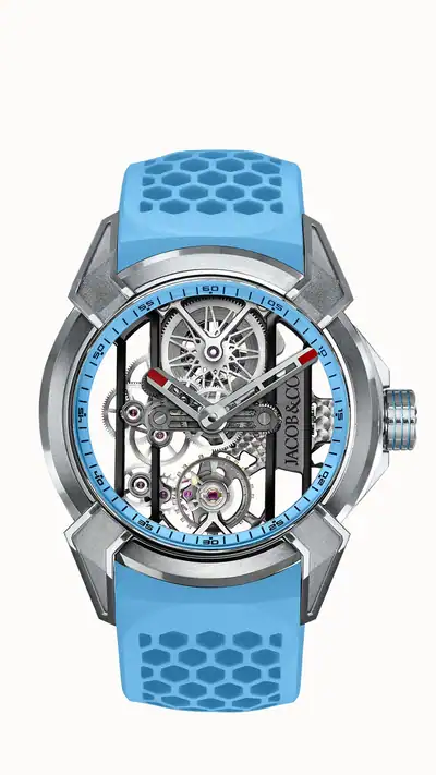 Jacob & Co. Epic X Skeleton — Sky Blue II EX110.20.AA.AH.A