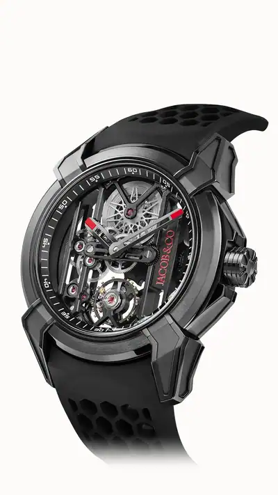 Jacob & Co. Epic X Skeleton — Black Titanium, Black DLC Titanium EX110.21.AA.AE.A