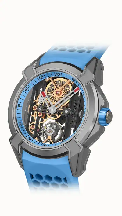 Jacob & Co. Epic X Skeleton — Sky Blue EX113.20.AF.AA.A