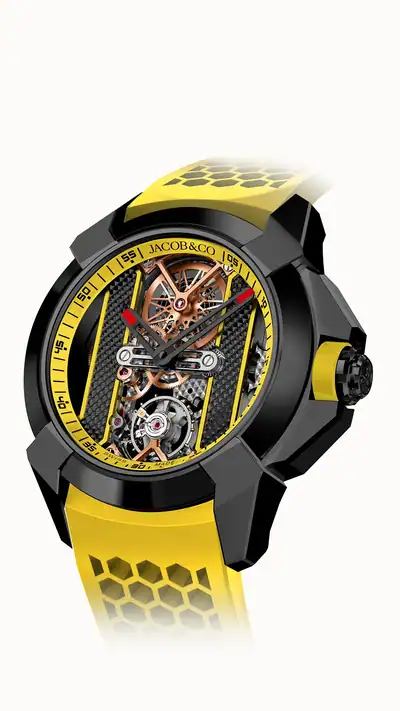 Jacob & Co. Epic X Bridges — Black Steel (Yellow) EX120.11.AH.AB.A