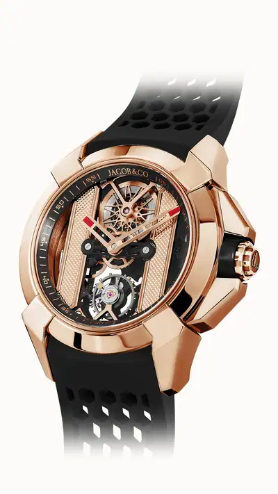 Jacob & Co. Epic X Bridges — Rose Gold (Black) EX120.43.AB.AB.A