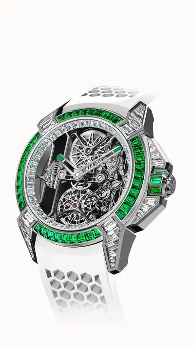 Jacob & Co. Epic X Tourbillon Baguette — Sandawana Emeralds EX520.33.BA.UA.A