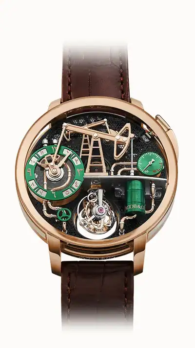 Jacob & Co. Oil Pump 49.5MM — Rose Gold (Green) OI100.40.AA.AB.A