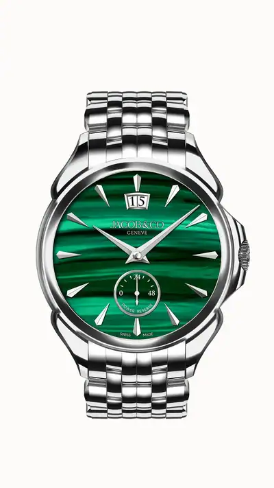 Jacob & Co. Palatial Classic — Stainless Steel (Malachite) Bracelet PC400.10.AA.AC.A10AA
