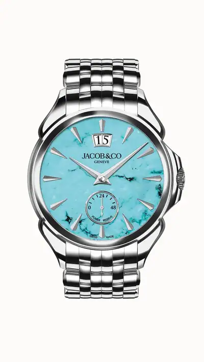 Jacob & Co. Palatial Classic — Stainless Steel Bracelet (Turquoise) PC400.10.AD.AK.A10AA