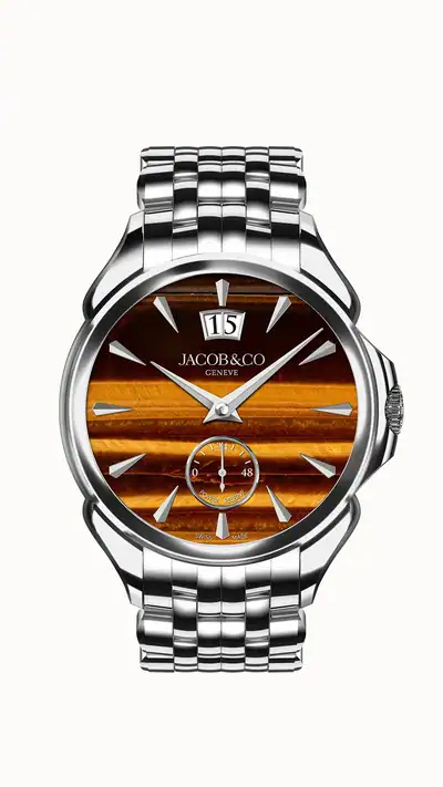 Jacob & Co. Palatial Classic — Stainless Steel Bracelet (Tiger Eye) PC400.10.AD.AL.A10AA