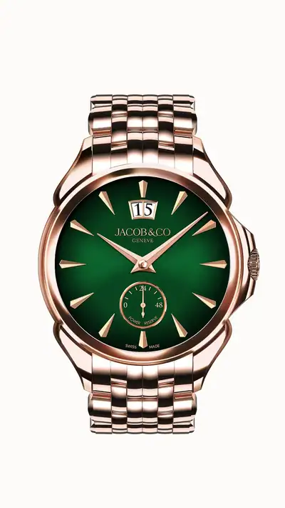 Jacob & Co. Palatial Classic — Rose Gold Bracelet (Green Sunburst) PC400.40.AA.AD.A40AA