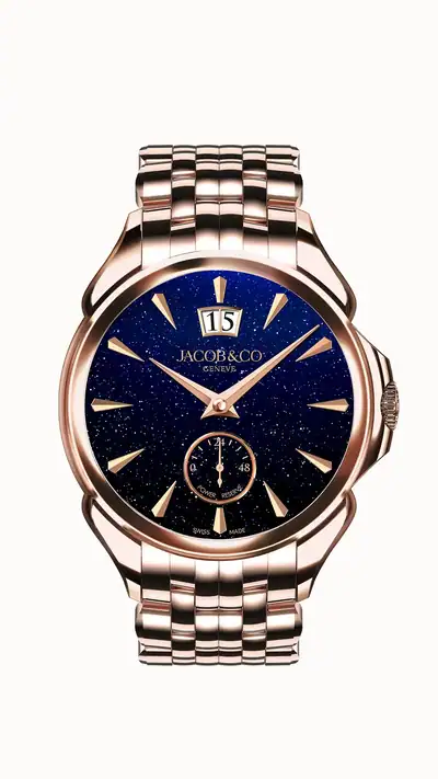 Jacob & Co. Palatial Classic — Stainless Steel Bracelet (Aventurine), 18K Rose Gold PC400.40.AA.AO.A40AA