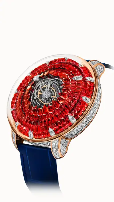 Jacob & Co. The Mystery Tourbillon — Full Orange Sapphires (Rose Gold) SN800.40.BD.UA.A