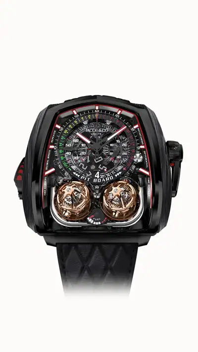 Jacob & Co. Twin Turbo Furious — Twin Turbo Furious Bugatti Black Titanium and Carbon Fiber TT200.21.NS.NK.A