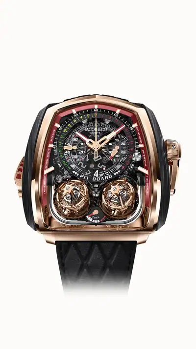Jacob & Co. Twin Turbo Furious — Rose Gold and Carbon Fiber TT200.40.NS.NK.B