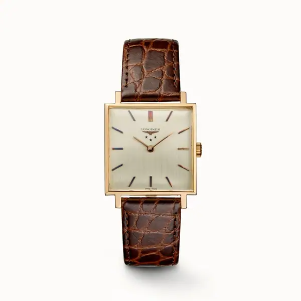 Longines Square-Shaped Watch In 18Ct Rose Gold (1964) 7344-12462032