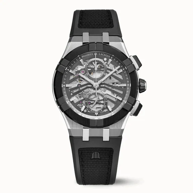 Maurice Lacroix AIKONIC AUTOMATIC CHRONOGRAPH SKELETON, AC8018-SSL20-030-2
