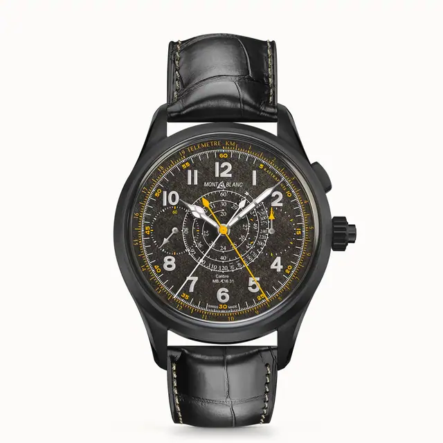 Montblanc 1858 Split Second Chronograph Limited Edition - 100 pieces, 100 pieces - Titanium - Black MB128118