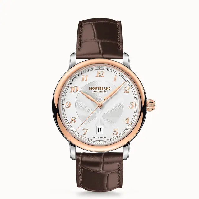 Montblanc Star Legacy Automatic Date 42 mm, STEEL, 5N GOLD-CAPPED STEEL MB128683
