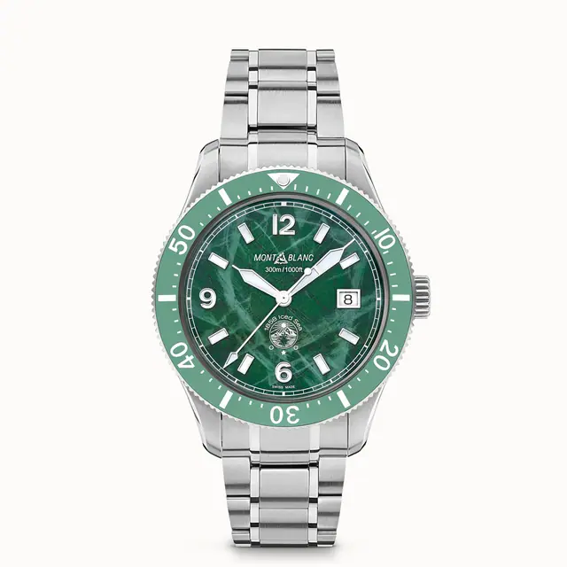Montblanc Iced Sea Automatic Date, Steel - Ceramic - Green MB129373