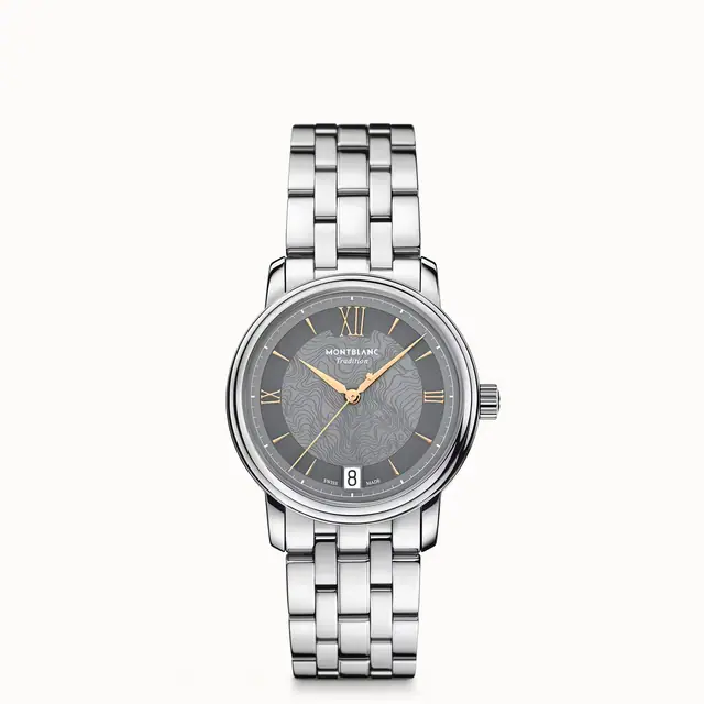 Montblanc Tradition Automatic Date 32 mm, Steel - Gray MB132317