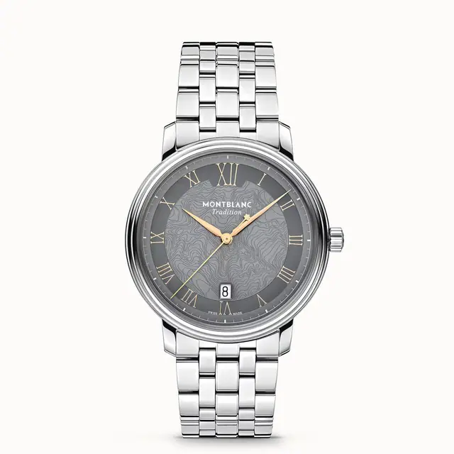 Montblanc Tradition Automatic Date 40 mm, Steel - Gray MB132433