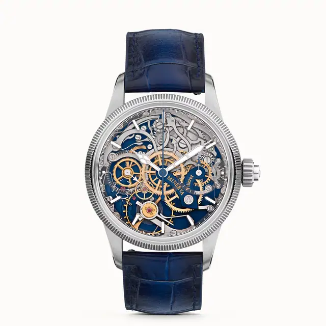 Montblanc 1858 The Unveiled Minerva Chronograph Limited Edition - 100 pieces, 100 pieces - STEEL, GREY GOLD MB133296