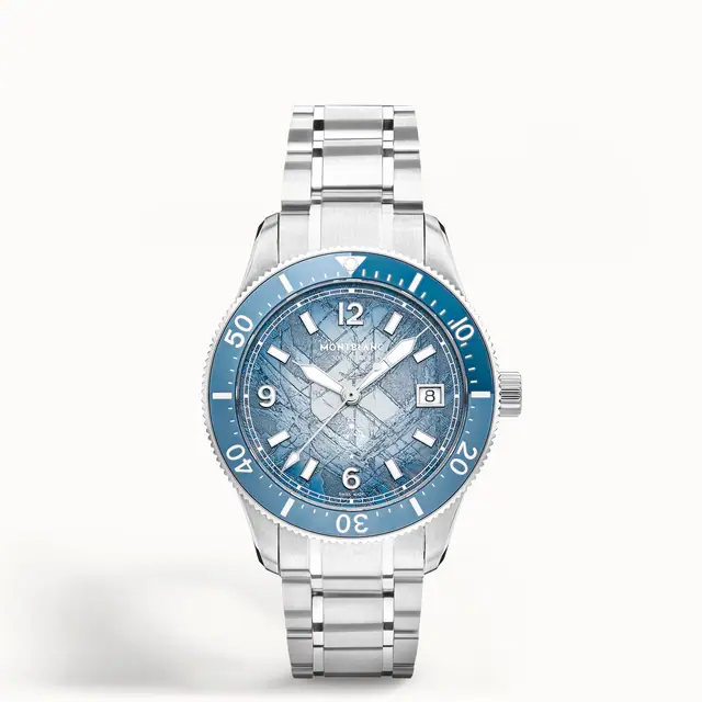 Montblanc Iced Sea Automatic Date 0 Oxygen, STEEL, ALUMINIUM - Light blue MB134022
