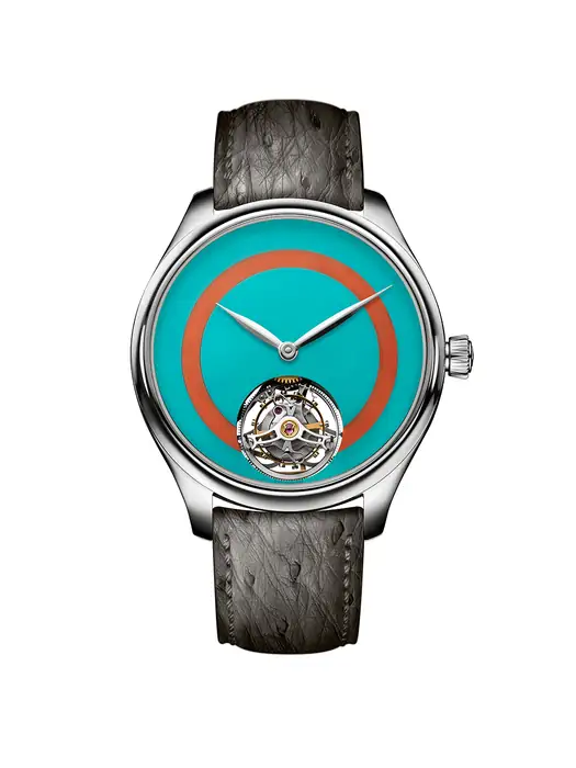H. Moser & Cie. Endeavour Tourbillon Concept POP Turquoise and deep orange coral 1805-1201