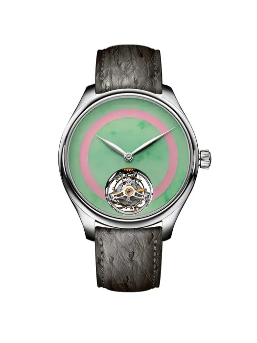 H. Moser & Cie. Endeavour Tourbillon Concept POP Burmese jade and pink opal 1805-1206