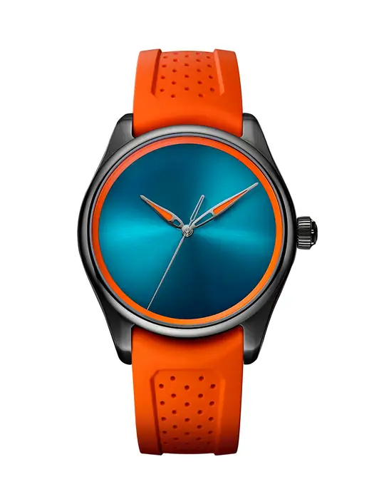 H. Moser & Cie. Pioneer Centre Seconds Spiced Aqua (Steel Black DLC) 3201-1205