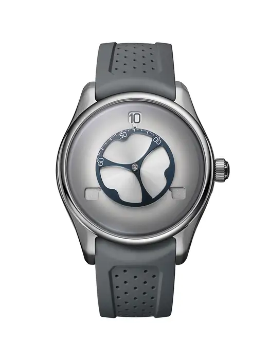 H. Moser & Cie. Pioneer Flying Hours White FumÃ© 3240-1200