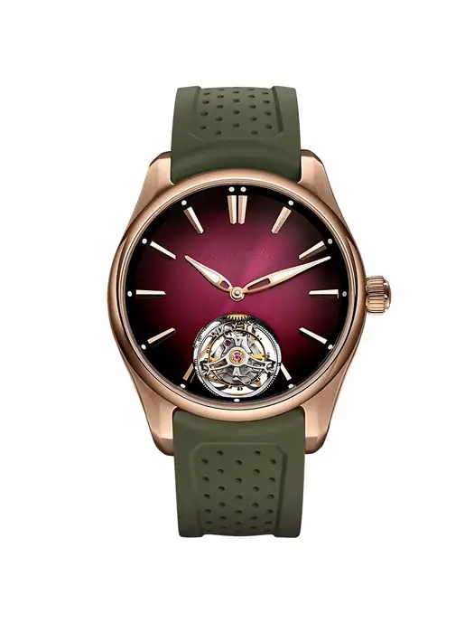 H. Moser & Cie. Pioneer Tourbillon Burgundy 3805-0400
