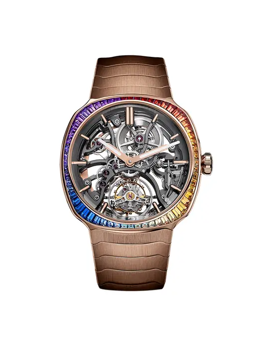 H. Moser & Cie. Streamliner Tourbillon Skeleton Rainbow Gold 6814-0401