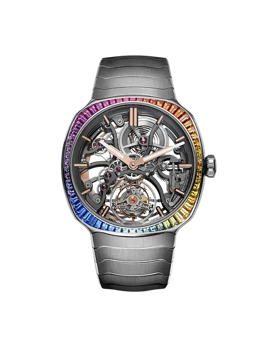 H. Moser & Cie. Streamliner Tourbillon Skeleton Rainbow 6814-1201
