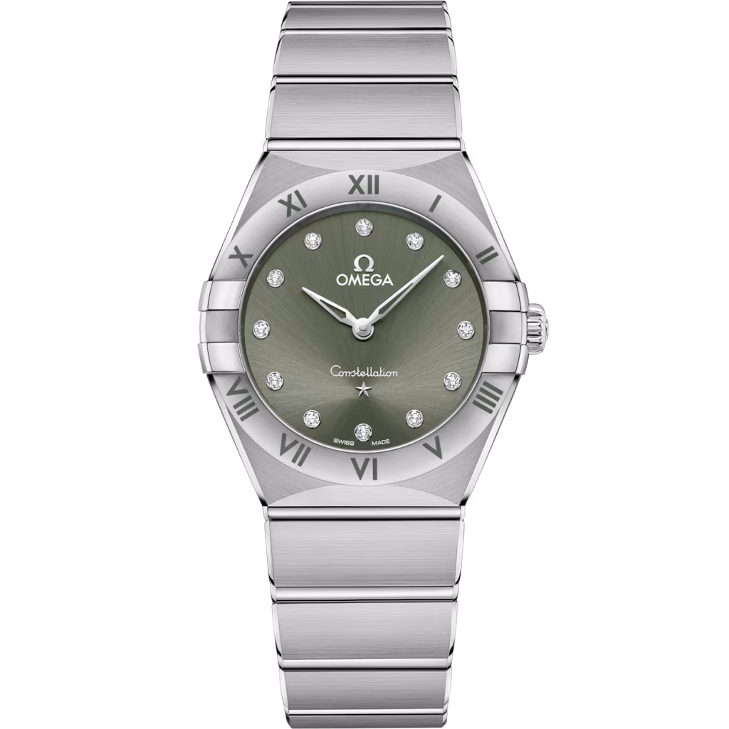 Omega Constellation 28 mm, steel on steel, Green dial 131.10.28.60.60.001