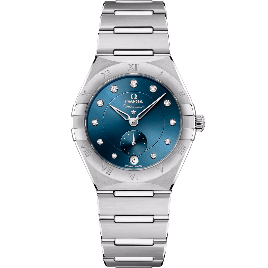 Omega Constellation 34 mm, steel on steel, Blue dial 131.10.34.20.53.001