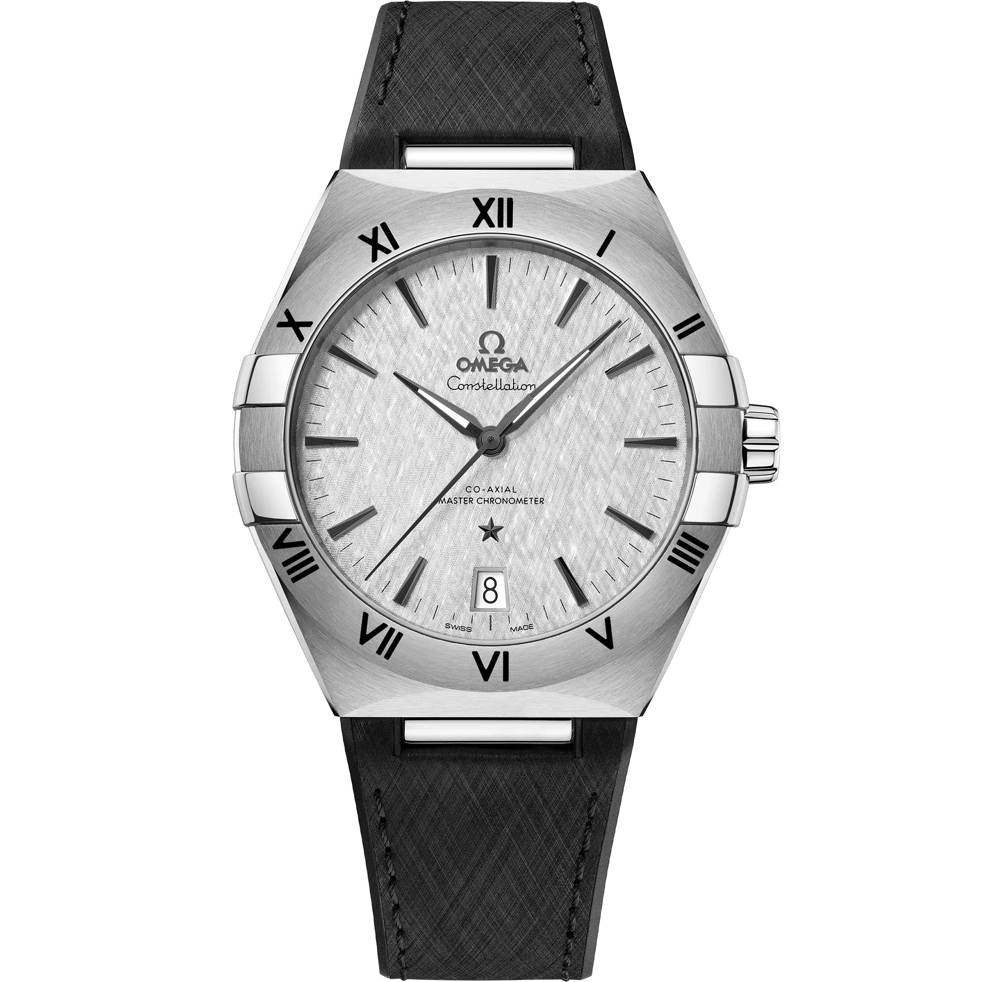 Omega Constellation 41 mm, steel on rubber strap 131.12.41.21.06.001