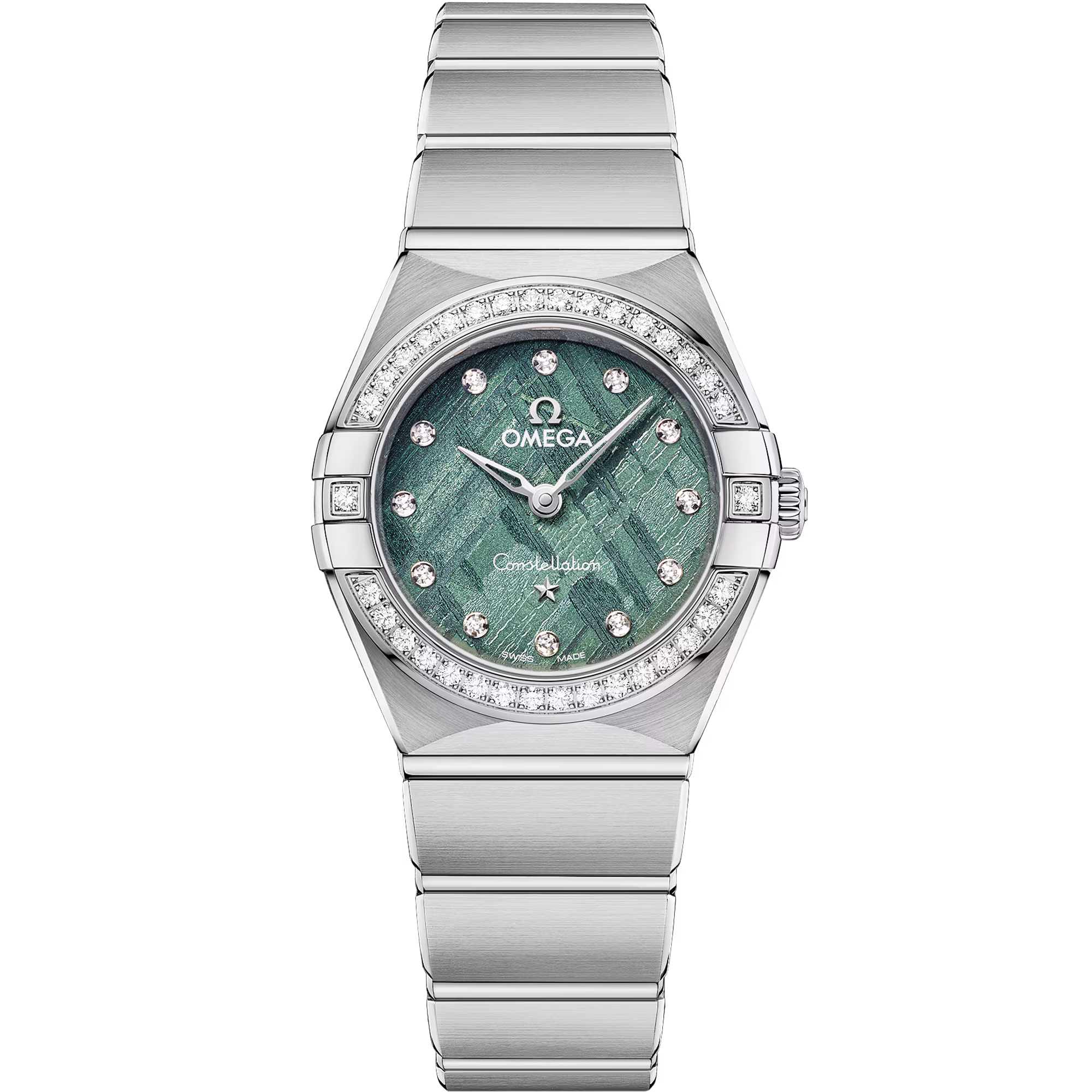 Omega Constellation 25 mm, steel on steel, Green dial 131.15.25.60.99.001