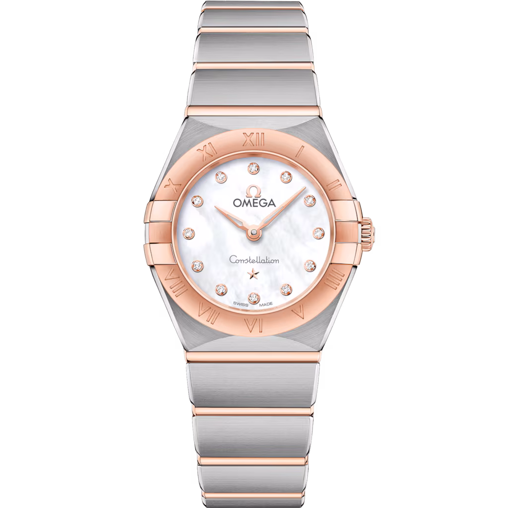 Omega Constellation 25 mm, steel - Sedna™ gold on steel - Sedna™ gold, White dial 131.20.25.60.55.001