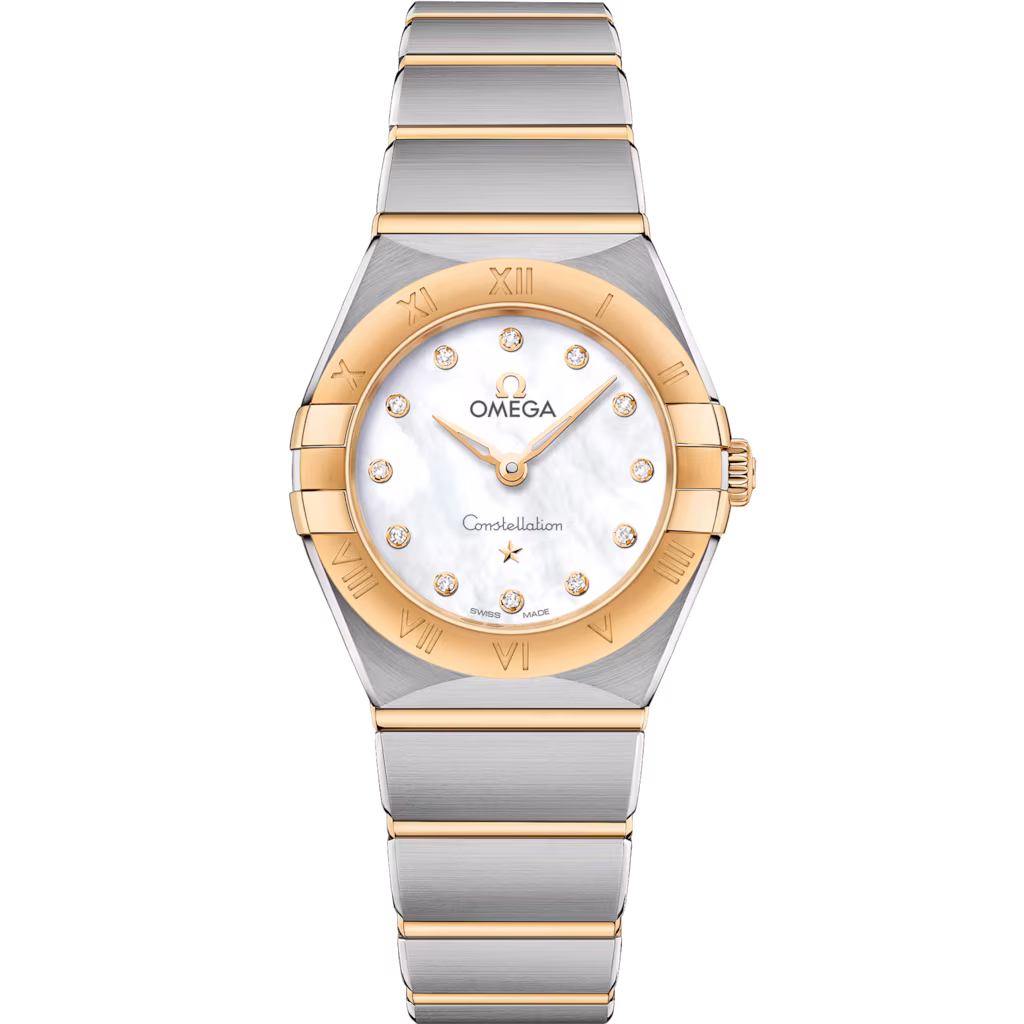 Omega Constellation 25 mm, steel - yellow gold on steel - yellow gold, White dial 131.20.25.60.55.002