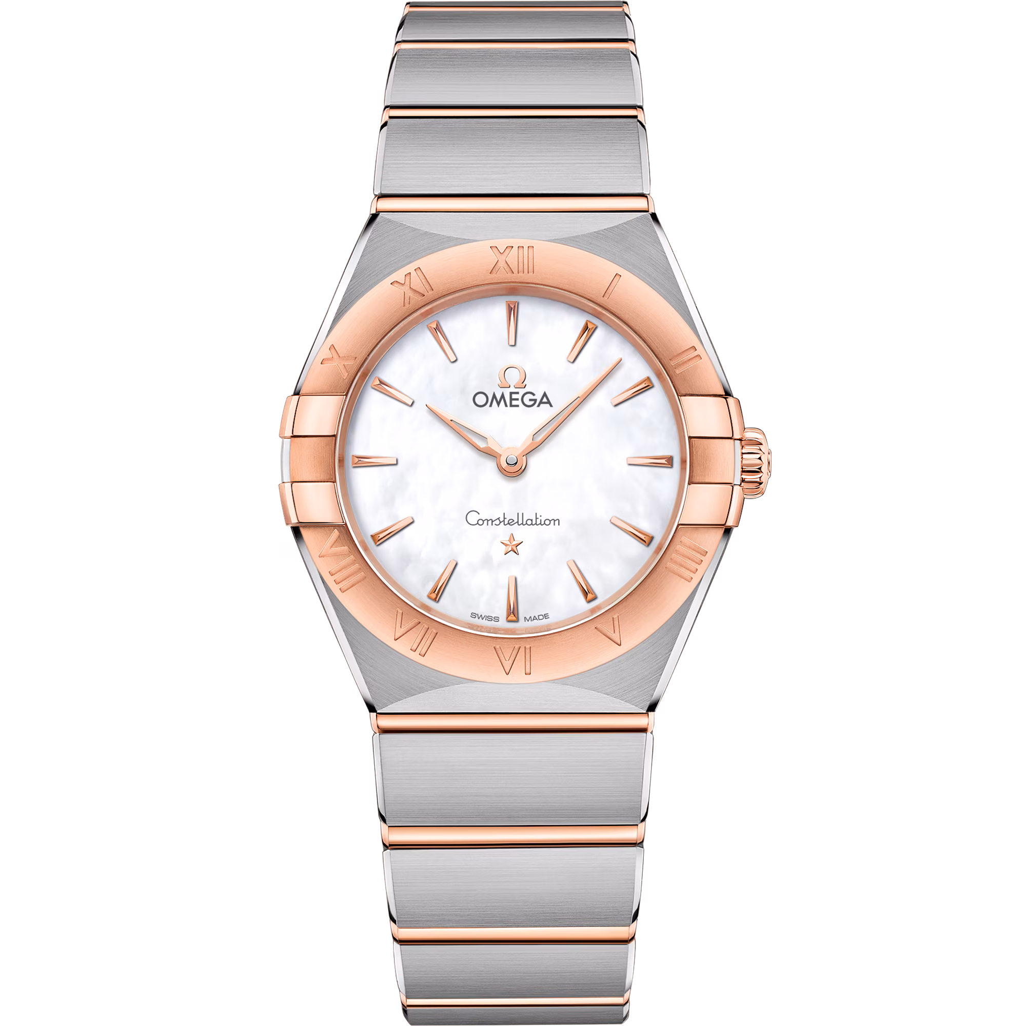 Omega Constellation 28 mm, steel - Sedna™ gold on steel - Sedna™ gold, White dial 131.20.28.60.05.001