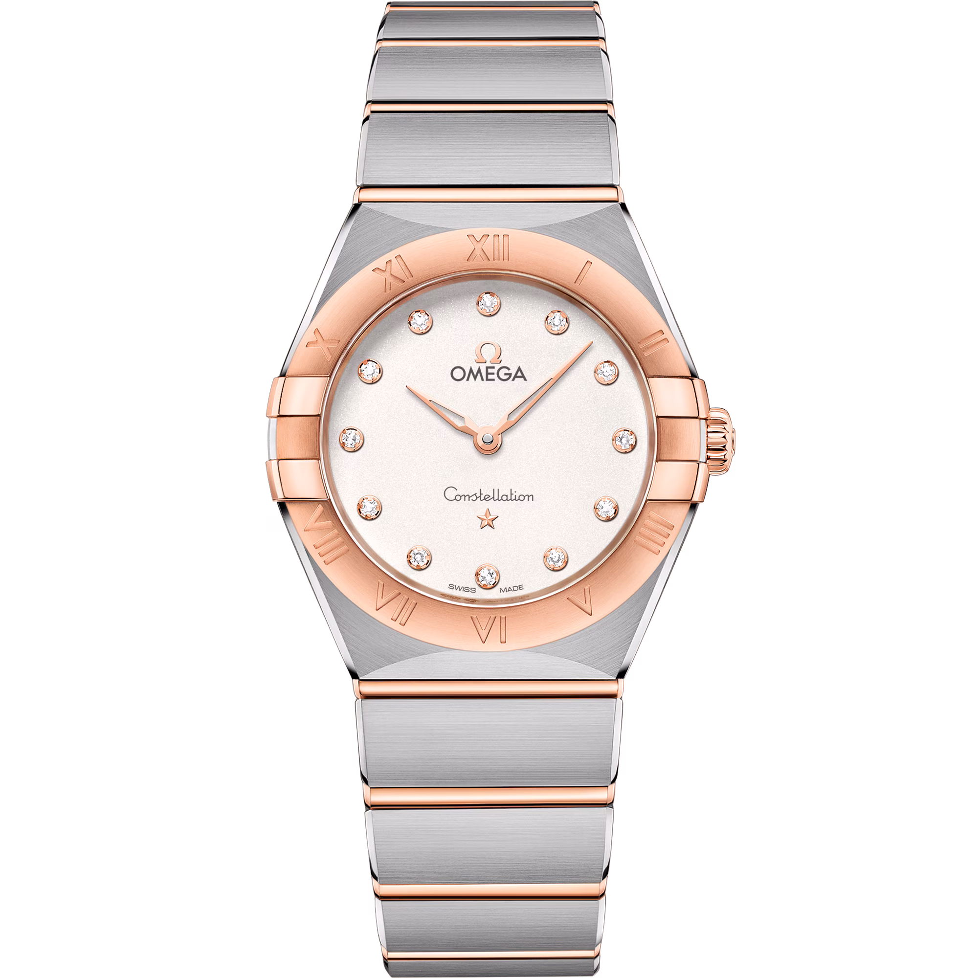 Omega Constellation 28 mm, steel - Sedna™ gold on steel - Sedna™ gold, Silver dial 131.20.28.60.52.001