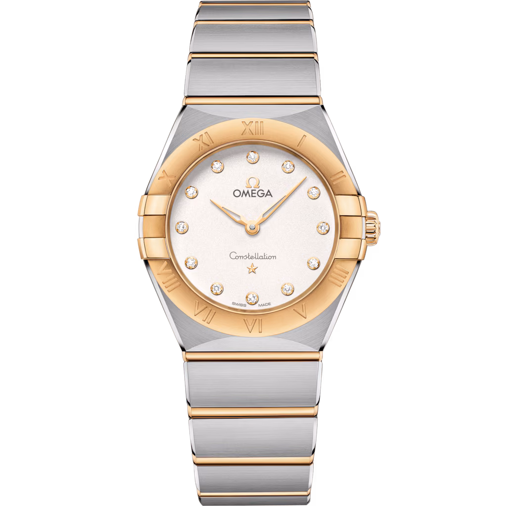 Omega Constellation 28 mm, steel - yellow gold on steel - yellow gold, Silver dial 131.20.28.60.52.002