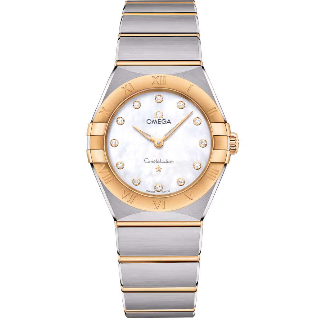 Omega Constellation 28 mm, steel - yellow gold on steel - yellow gold, White dial 131.20.28.60.55.002