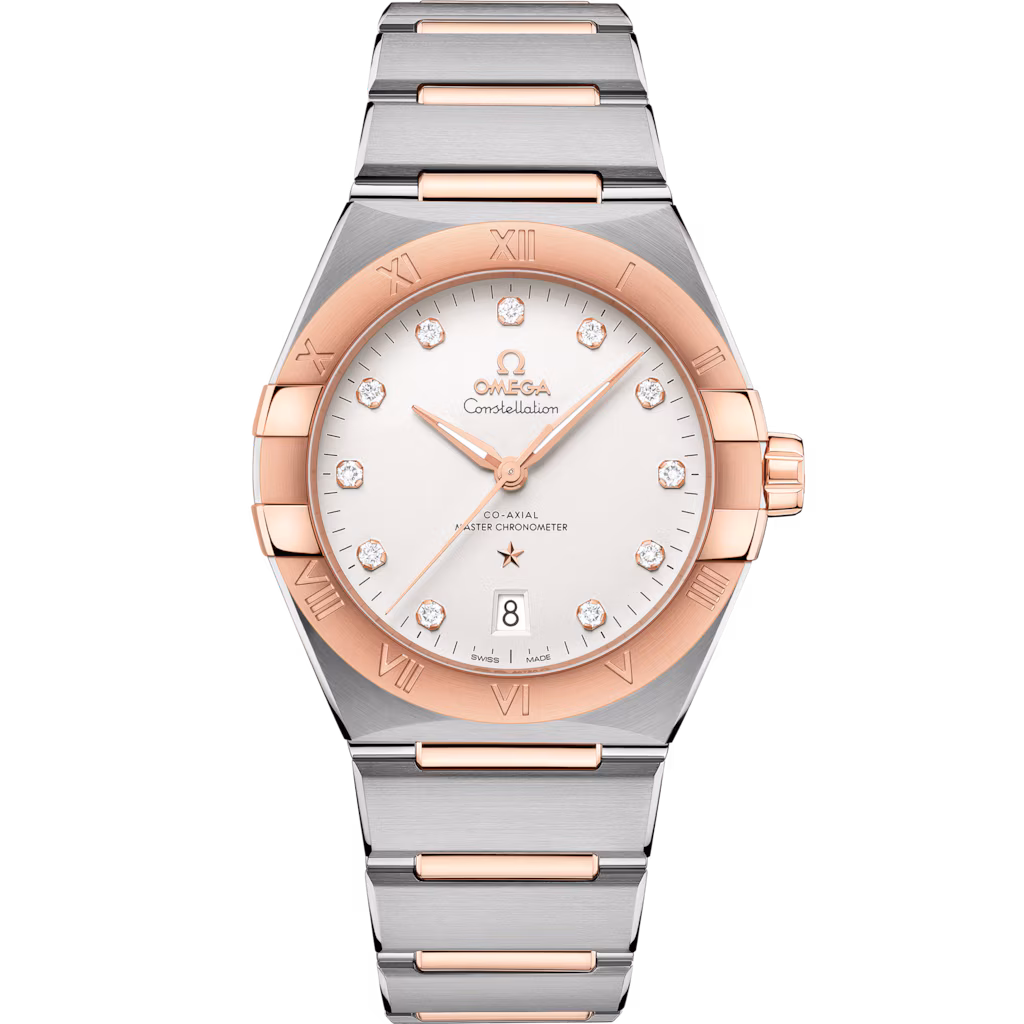 Omega Constellation 39 mm, steel ‑ Sedna™ gold on steel ‑ Sedna™ gold, Silver dial 131.20.39.20.52.001