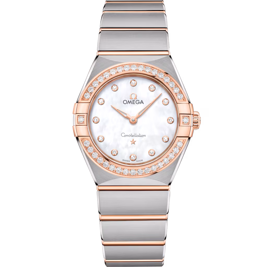 Omega Constellation 28 mm, steel - Sedna™ gold on steel - Sedna™ gold, White dial 131.25.28.60.55.001
